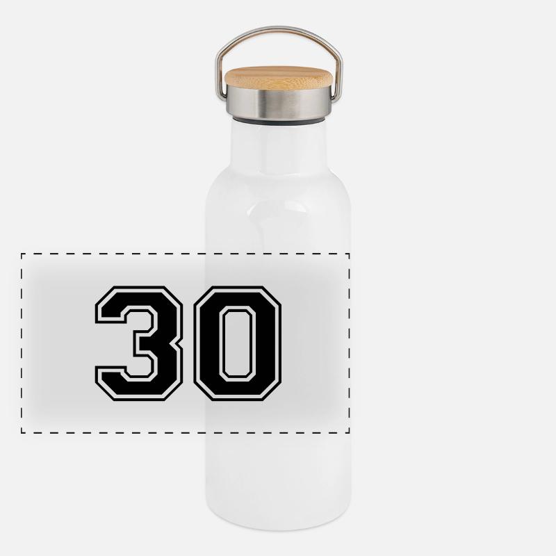 30 Panorama Thermosflasche mit Bambusdeckel