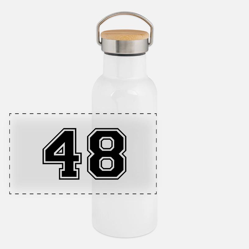 48 Gourde isotherme avec bouchon en bambou