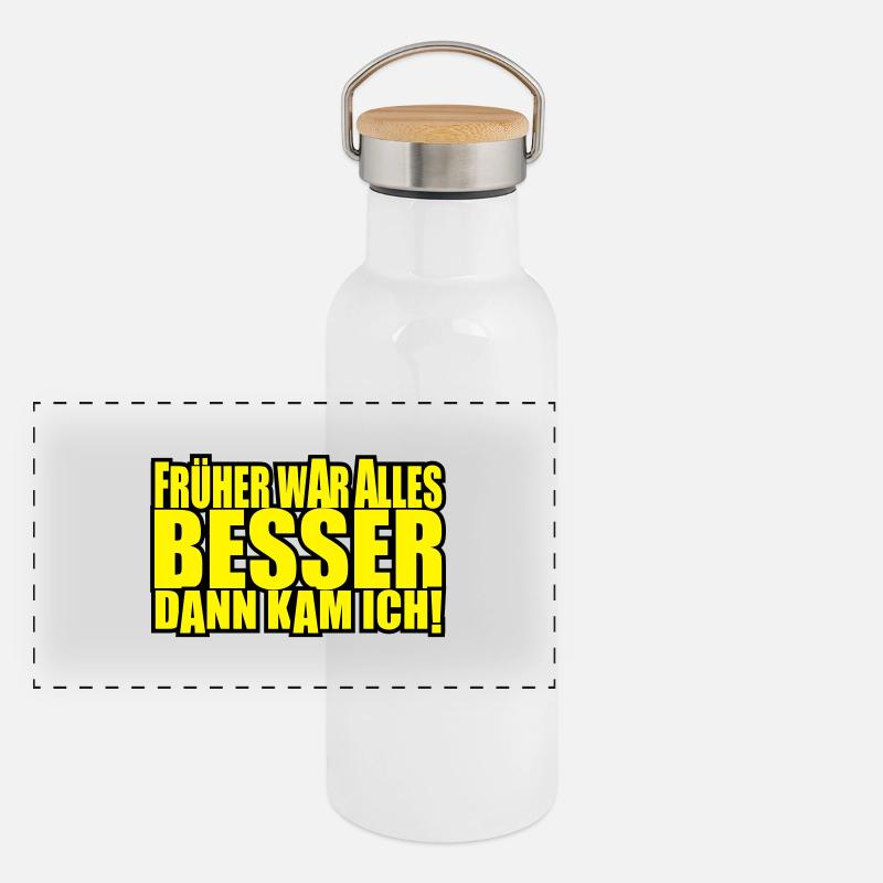 everything was better Panoramic Thermal Bottle with Bamboo Lid