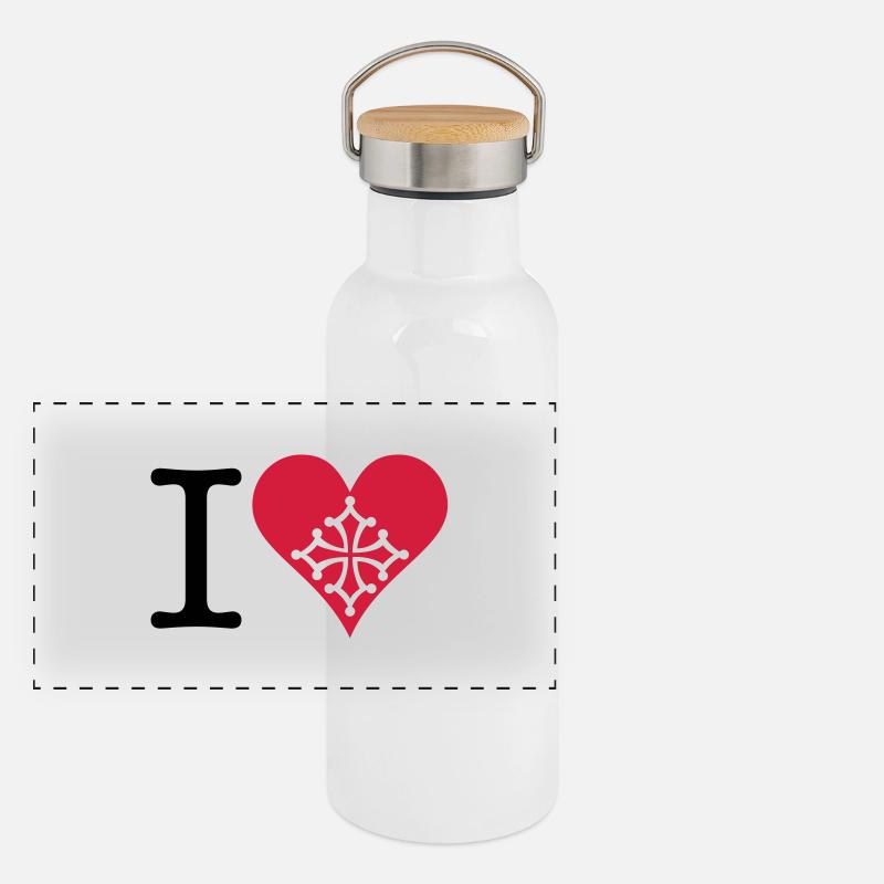 I love Occitan 2C Panoramic Thermal Bottle with Bamboo Lid