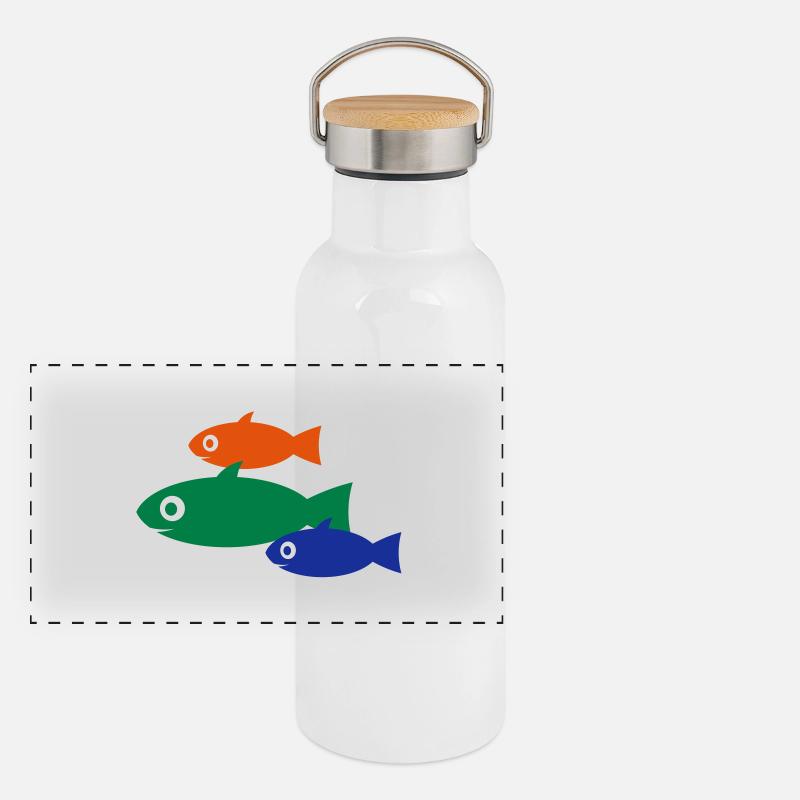 fish Panoramic Thermal Bottle with Bamboo Lid