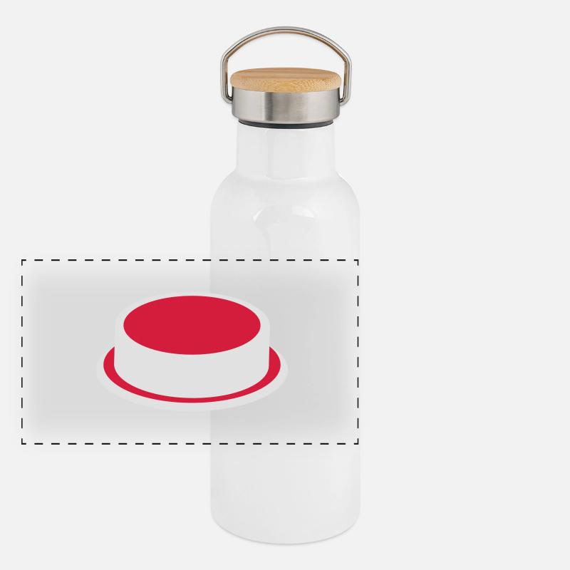 Panorama Thermosflasche mit Bambusdeckel