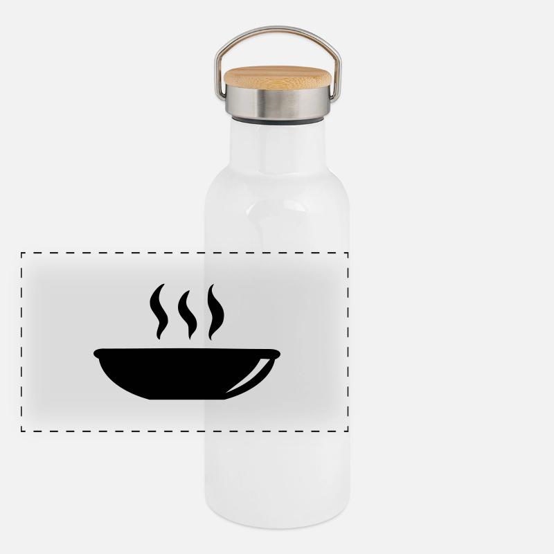 Panorama Thermosflasche mit Bambusdeckel