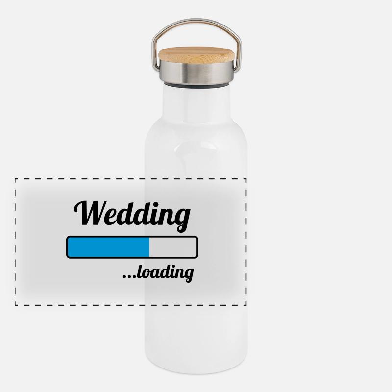 Wedding ...loading Gourde isotherme avec bouchon en bambou