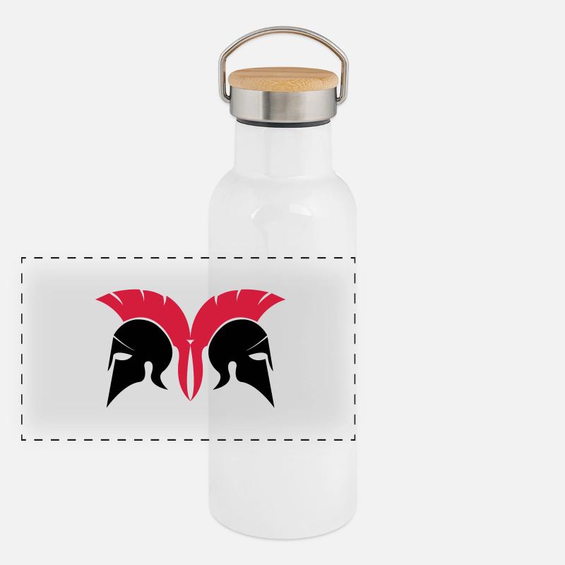 spartaner_002 Gourde isotherme avec bouchon en bambou