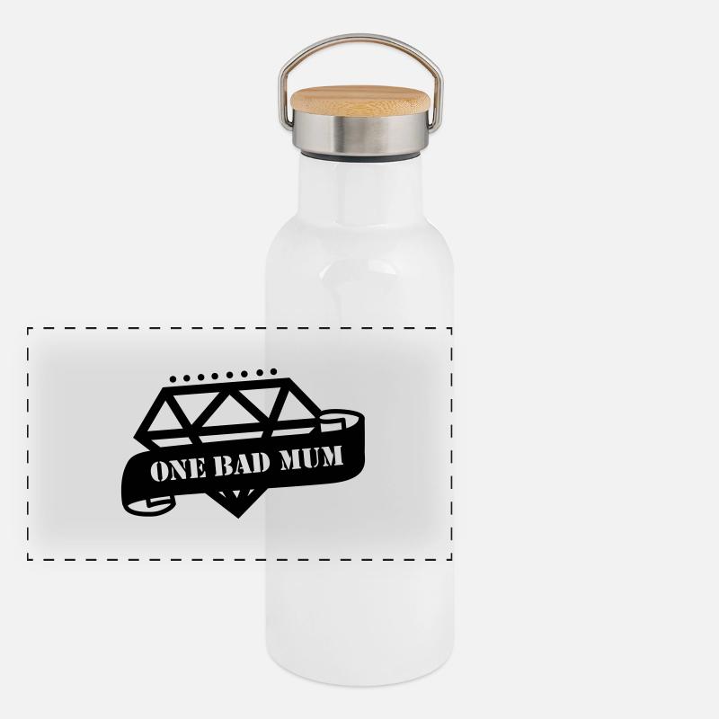 muttertag Panorama Thermosflasche mit Bambusdeckel