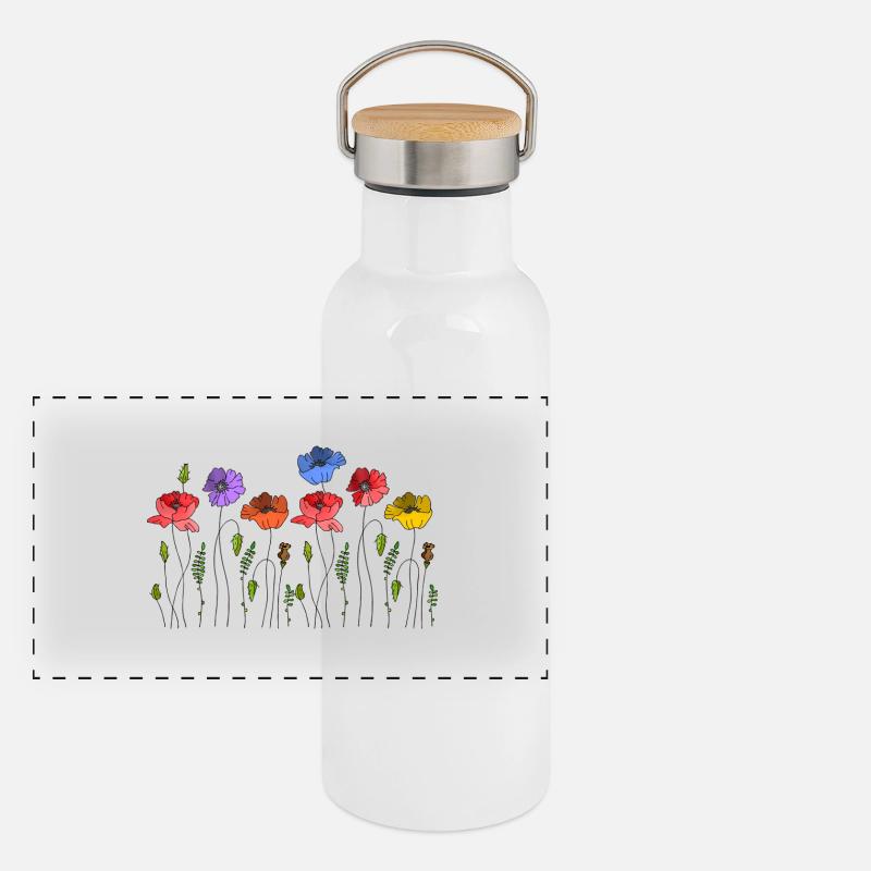 Fleur Gourde isotherme avec bouchon en bambou