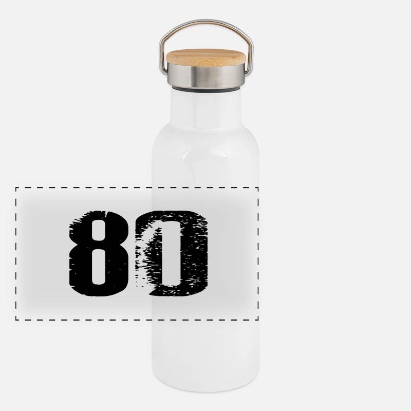 Justaucorps à 80 chiffres Gourde isotherme avec bouchon en bambou