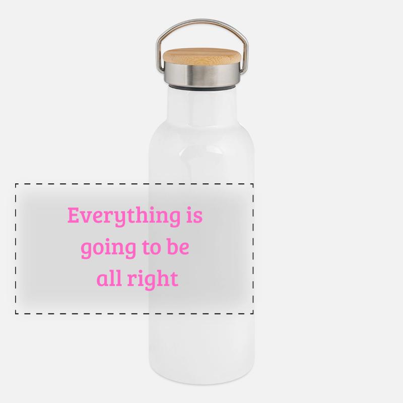 Everything is going to be all right Panorama Thermosflasche mit Bambusdeckel