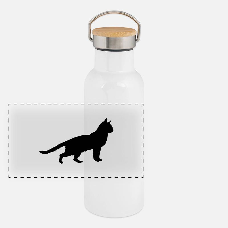 katze Gourde isotherme avec bouchon en bambou