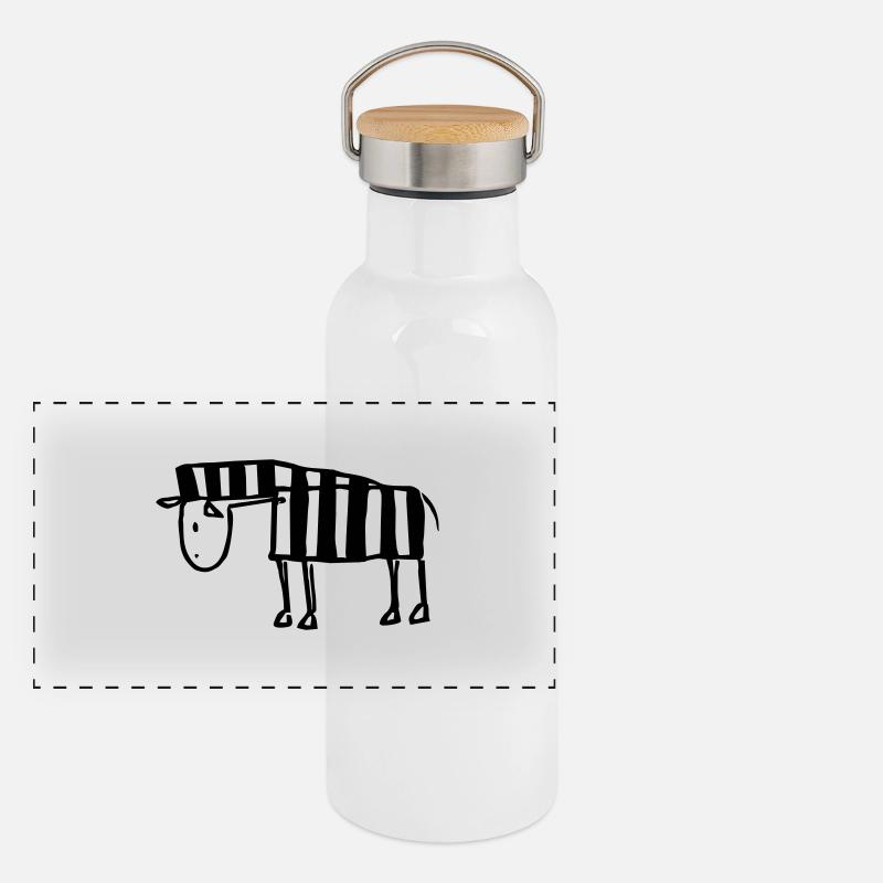 Zebraline Panorama Thermosflasche mit Bambusdeckel