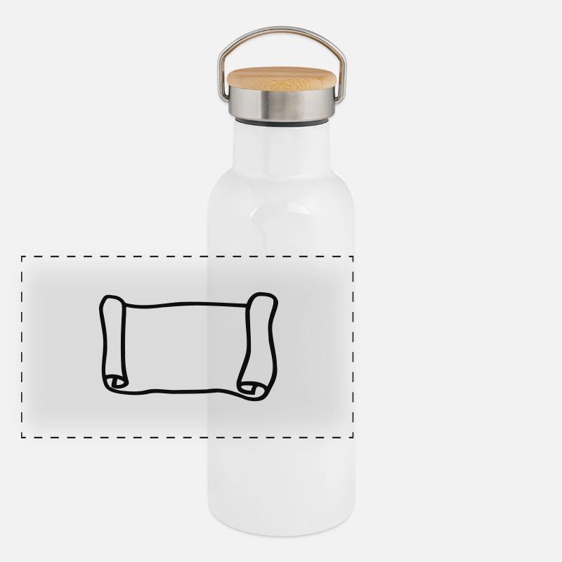 Scroll Panoramic Thermal Bottle with Bamboo Lid
