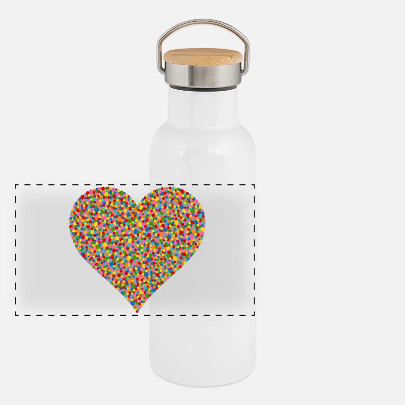 Confetti Heart Panoramic Thermal Bottle with Bamboo Lid