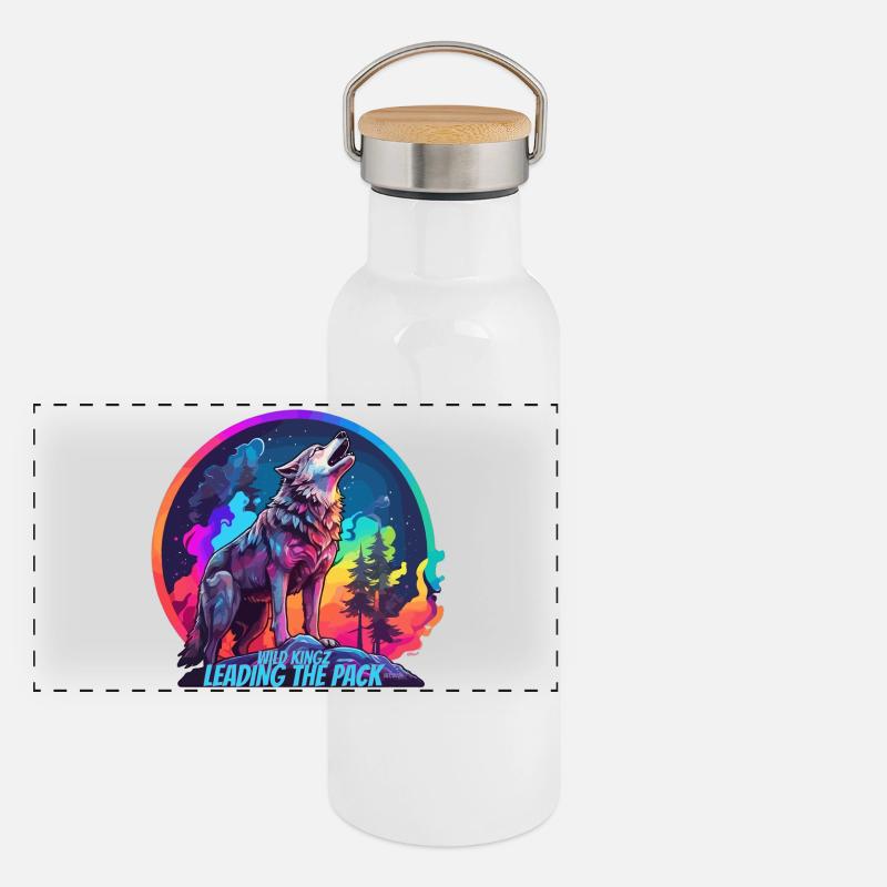 Emballer Gourde isotherme avec bouchon en bambou