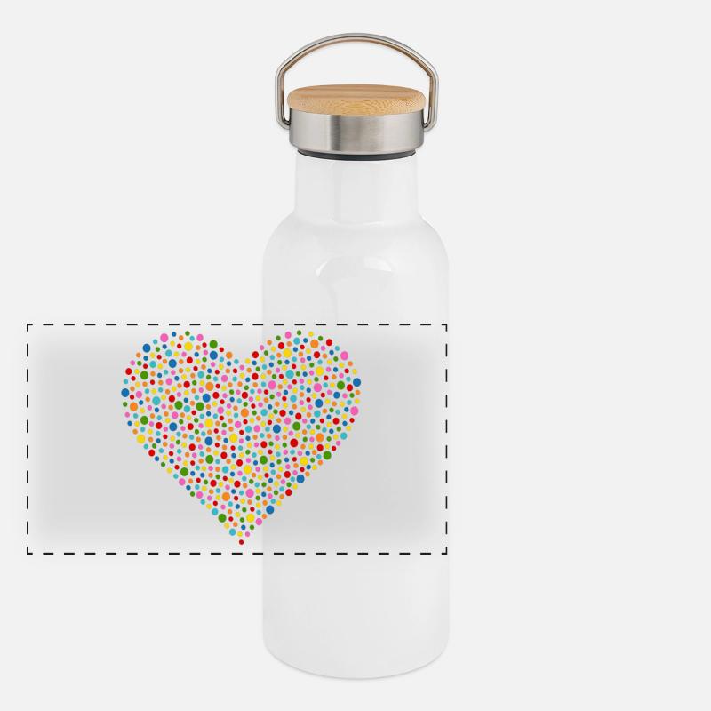Confetti Heart Panoramic Thermal Bottle with Bamboo Lid