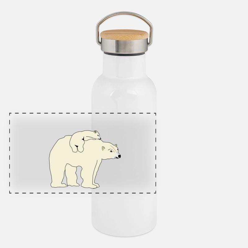 Muttertag Panorama Thermosflasche mit Bambusdeckel