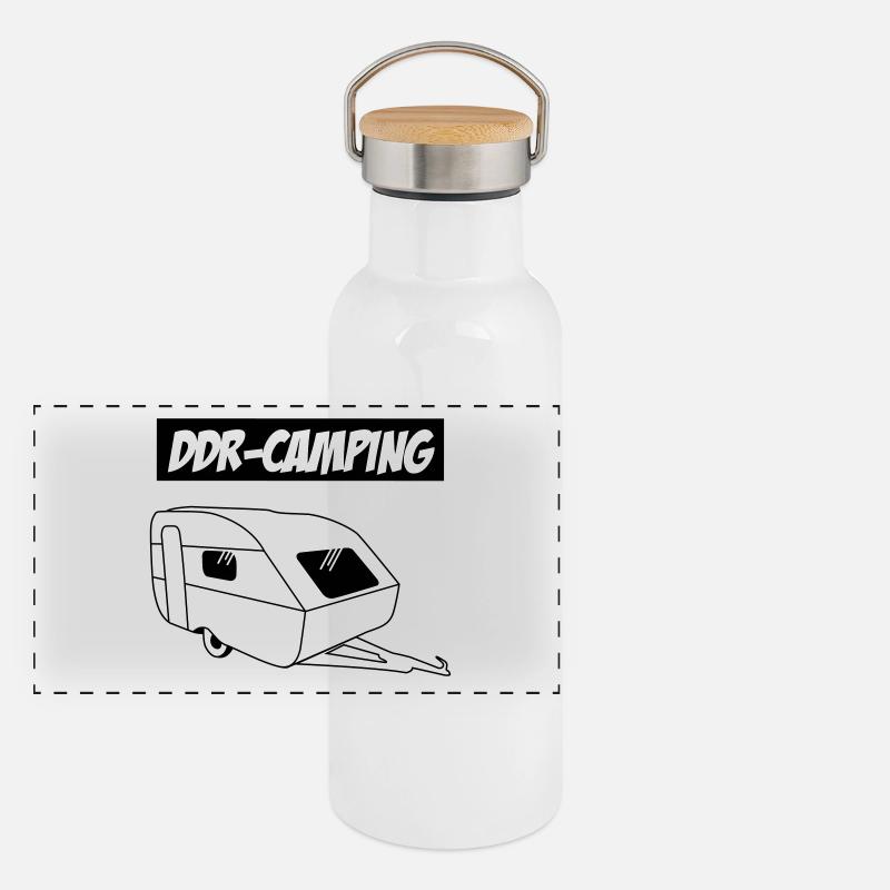 Camping QEK Aero DDR Gourde isotherme avec bouchon en bambou
