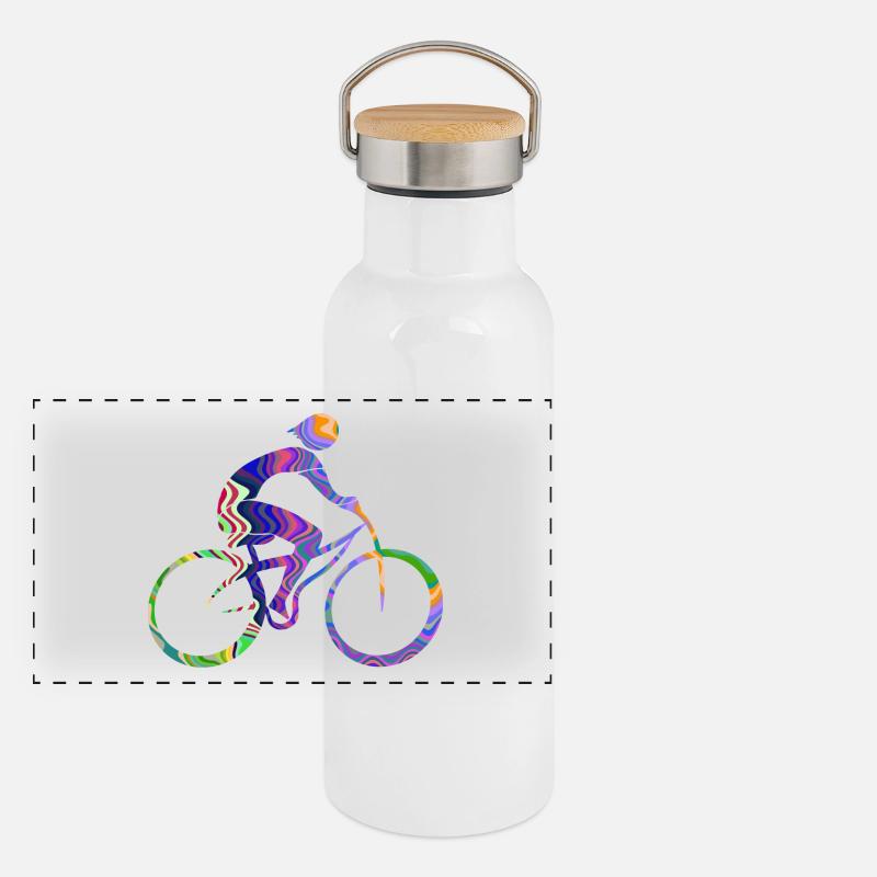 cyclist Panoramic Thermal Bottle with Bamboo Lid