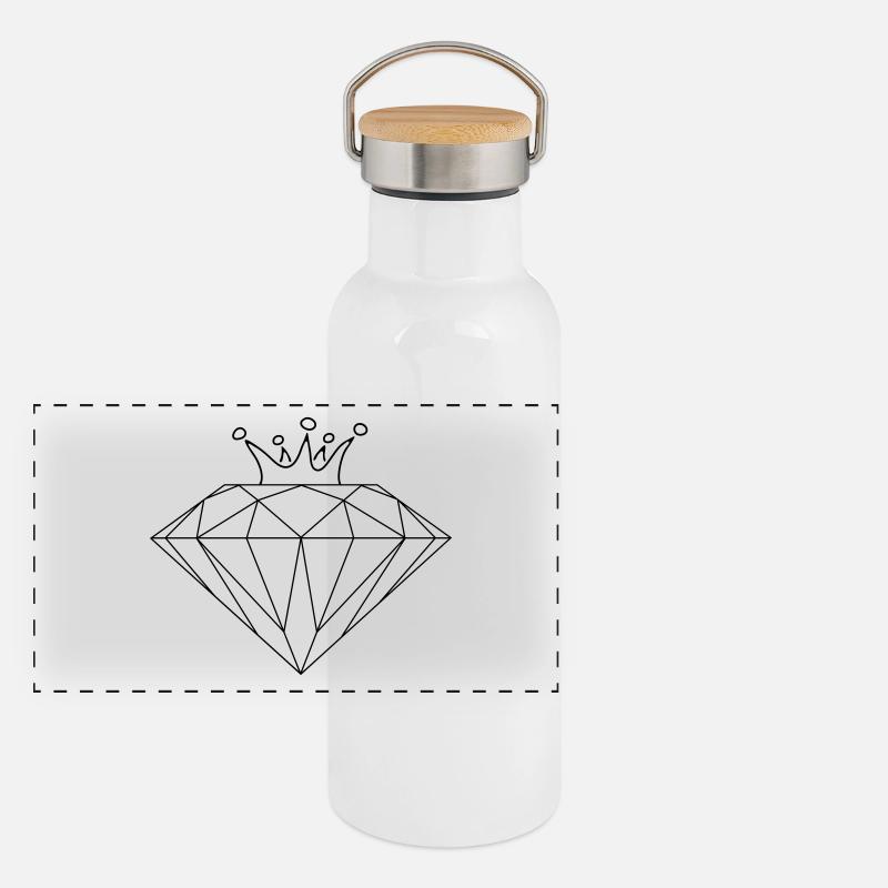 diamond_crown_dc4 Panorama Thermosflasche mit Bambusdeckel