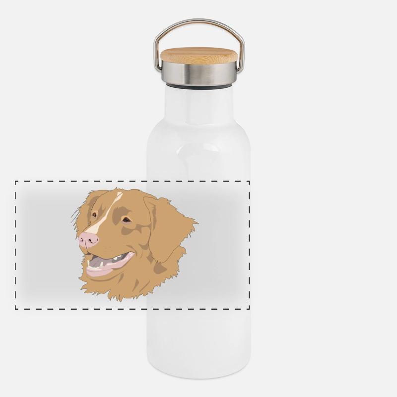 Retriever à péage de canard de la Nouvelle-Écosse Gourde isotherme avec bouchon en bambou