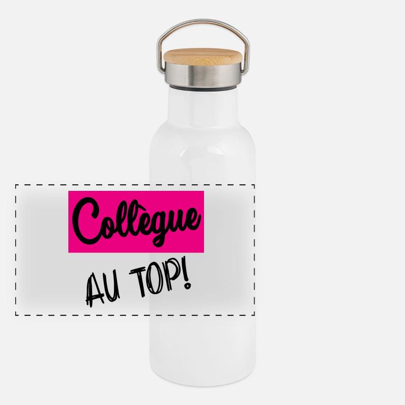 KOLLEGE Panorama Thermosflasche mit Bambusdeckel