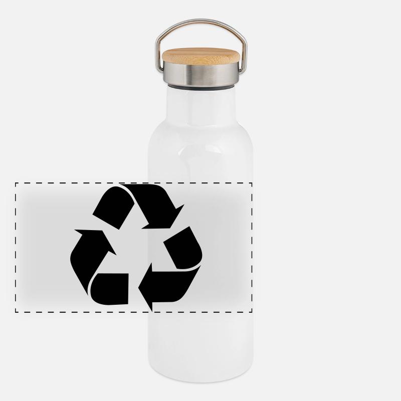 recycler recyclage Gourde isotherme avec bouchon en bambou