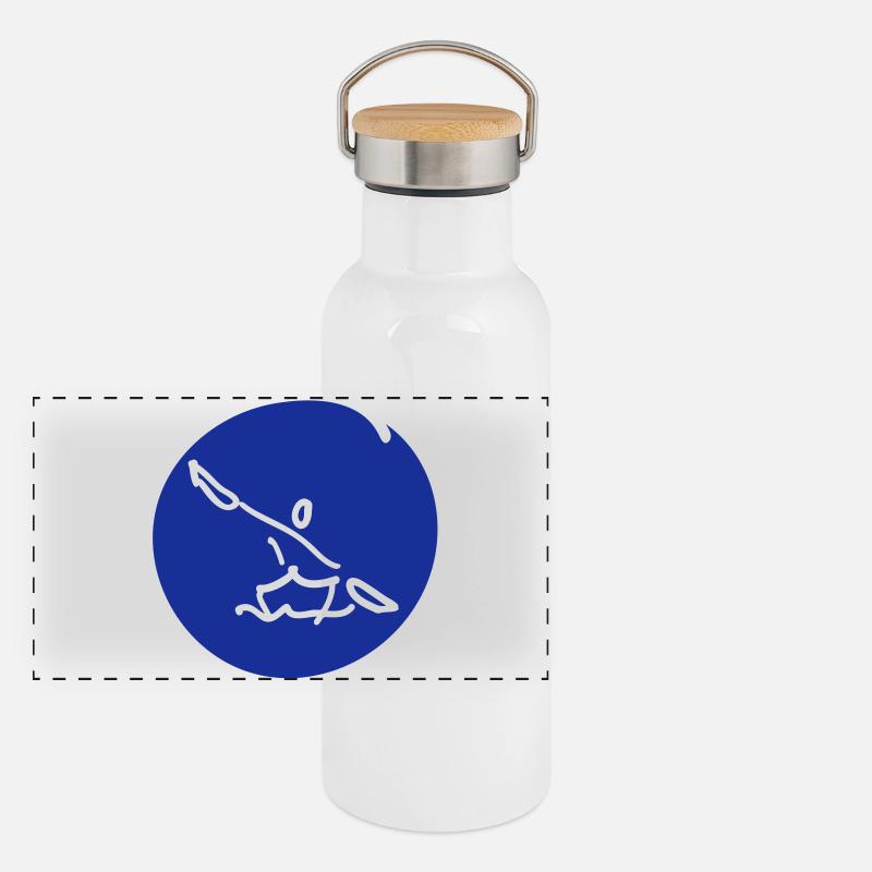 Gourde isotherme avec bouchon en bambou