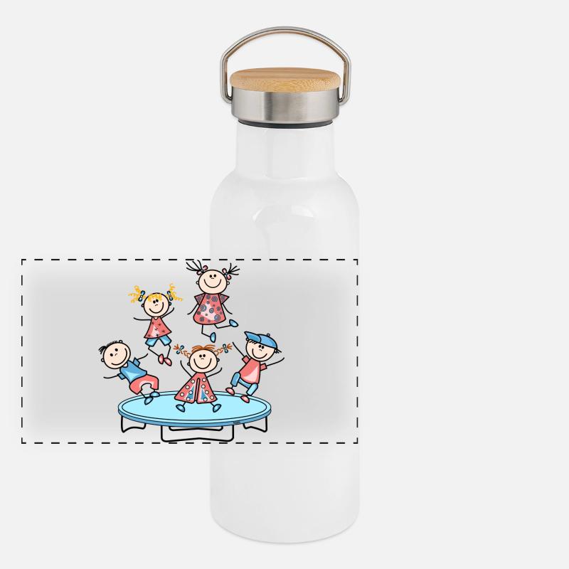 Gourde isotherme avec bouchon en bambou