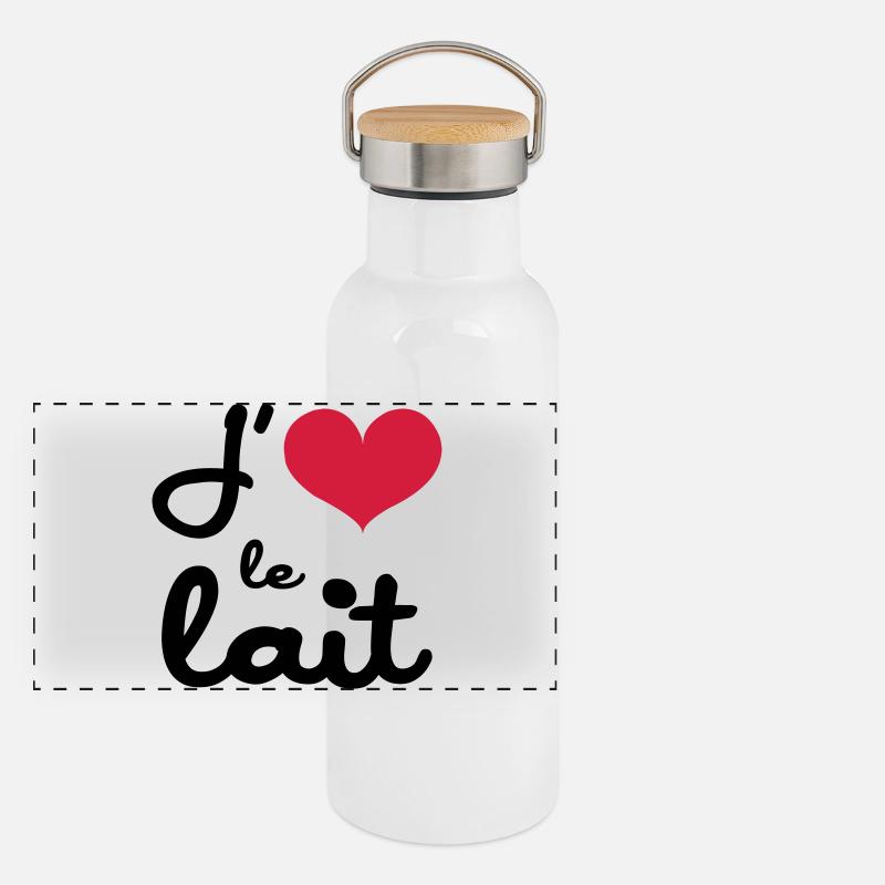 J'aime le lait - Bébé Gourde isotherme avec bouchon en bambou