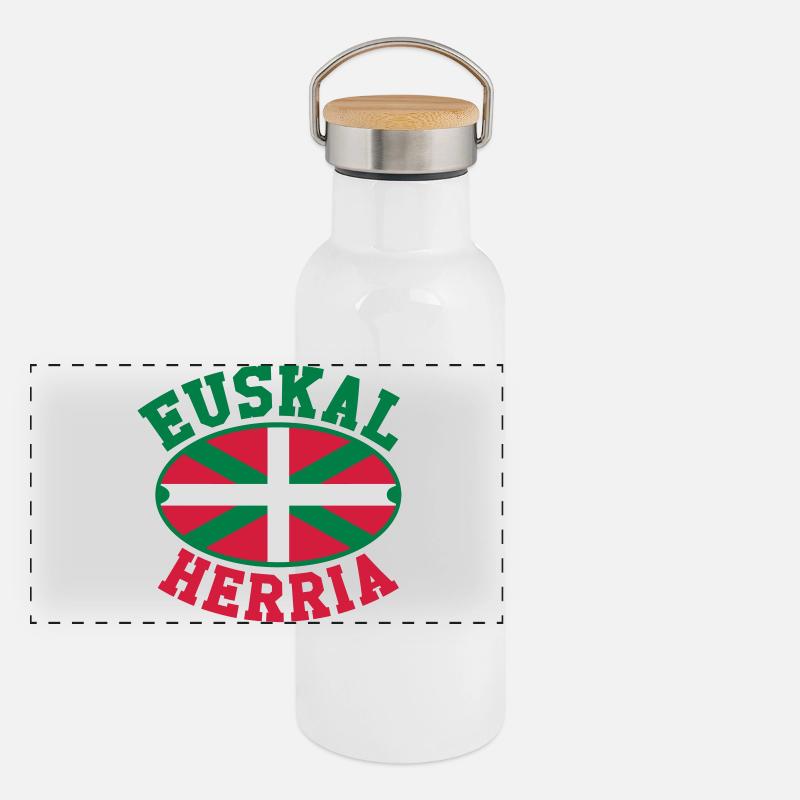 Euskal Herria Gourde isotherme avec bouchon en bambou