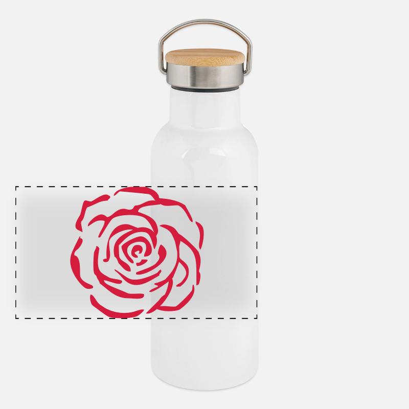rose Panoramic Thermal Bottle with Bamboo Lid