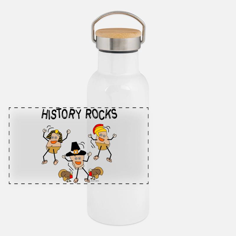 Histoire Rocks Gourde isotherme avec bouchon en bambou