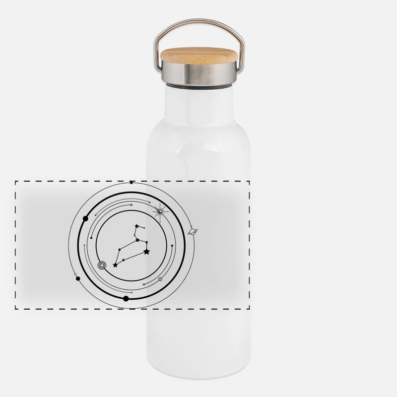 Leo Zodiac Panoramic Thermal Bottle with Bamboo Lid