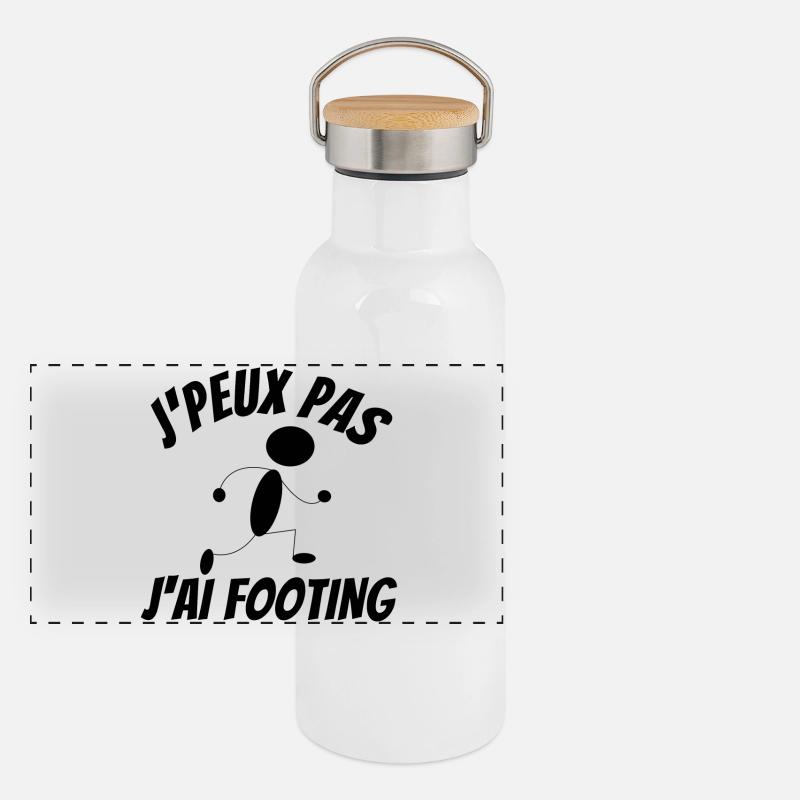 footing, running, course à pied, jogging Gourde isotherme avec bouchon en bambou