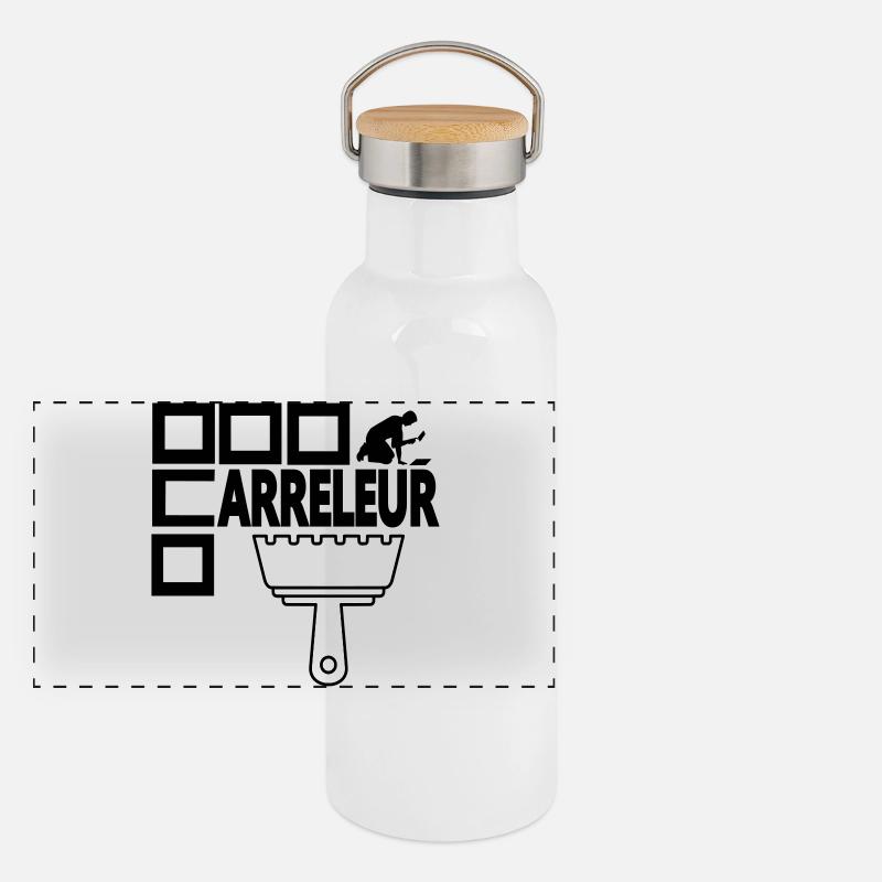 Panorama Thermosflasche mit Bambusdeckel