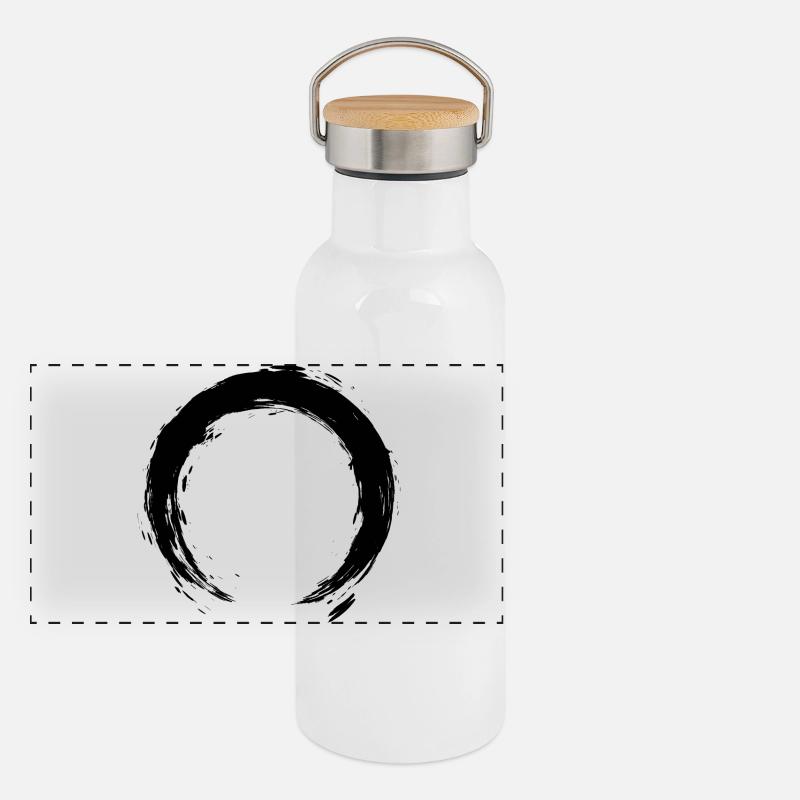 Enso Zen Circle Panoramic Thermal Bottle with Bamboo Lid