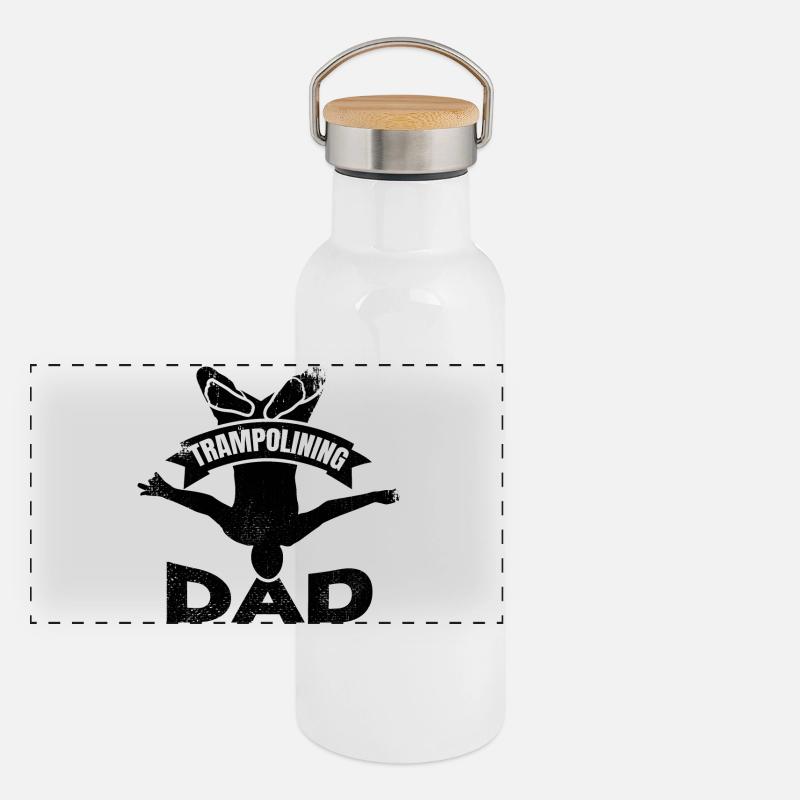 Trampoline jumper dad Panoramic Thermal Bottle with Bamboo Lid