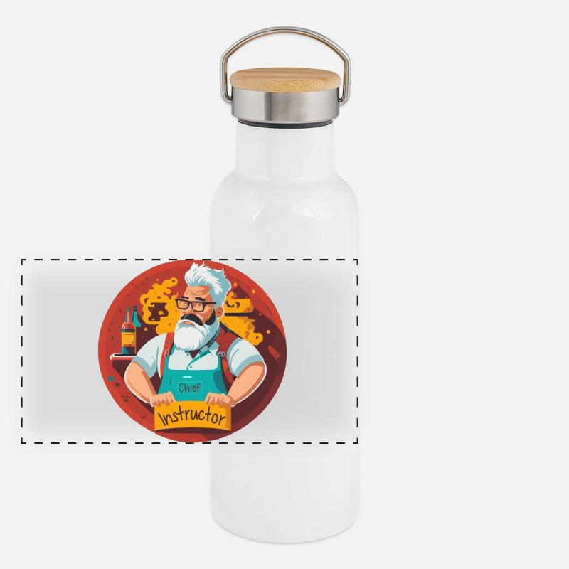 BBQ Main Instructor Panoramic Thermal Bottle with Bamboo Lid