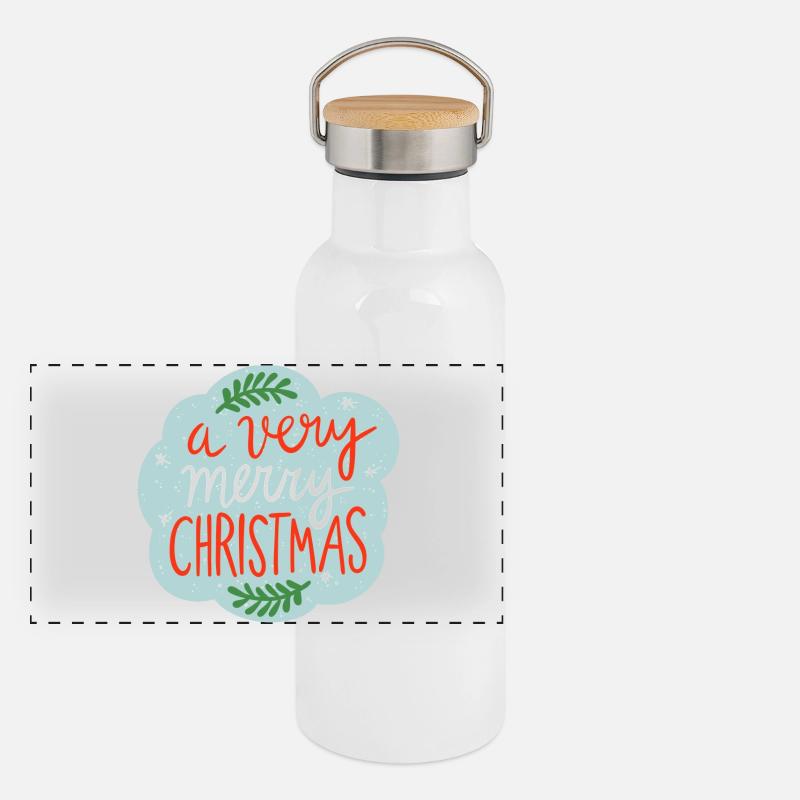Panorama Thermosflasche mit Bambusdeckel