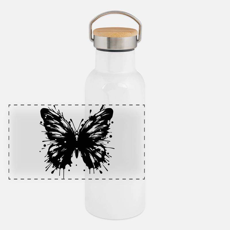 Gourde isotherme avec bouchon en bambou