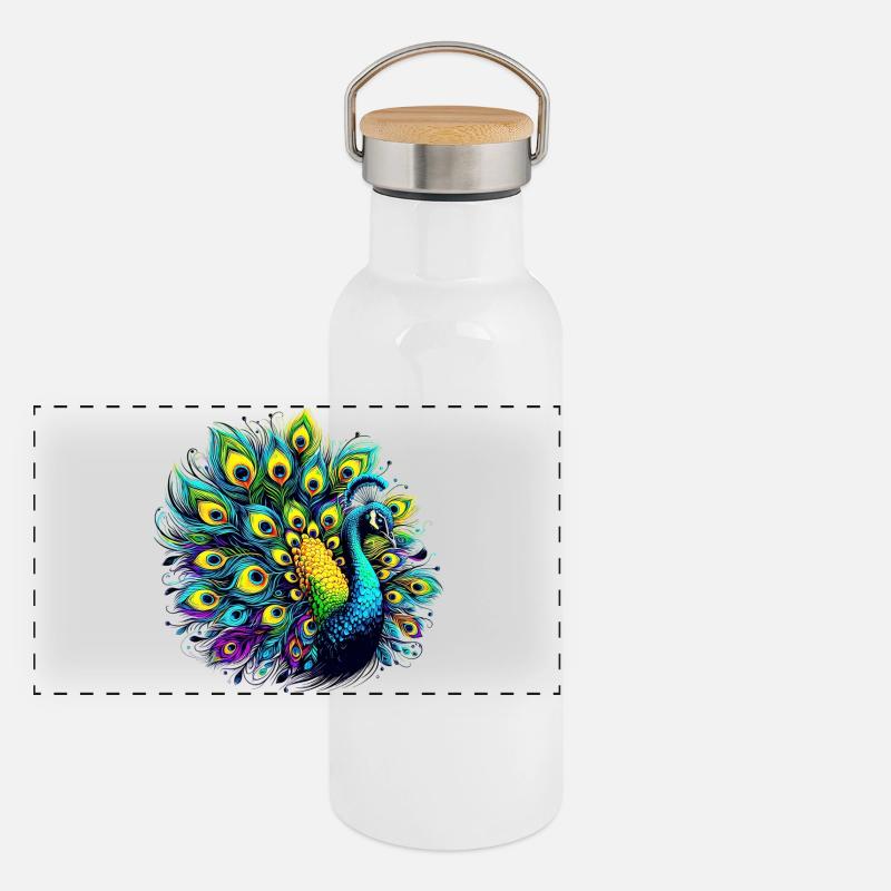 Paon Gourde isotherme avec bouchon en bambou