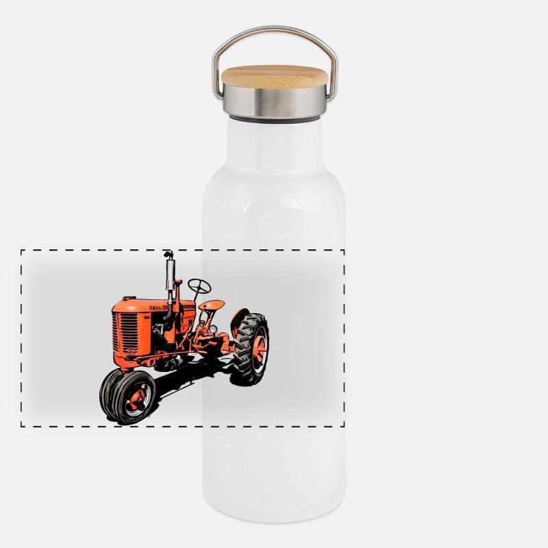 Case VAC Tractor Panoramic Thermal Bottle with Bamboo Lid