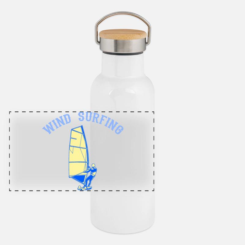 Panorama Thermosflasche mit Bambusdeckel