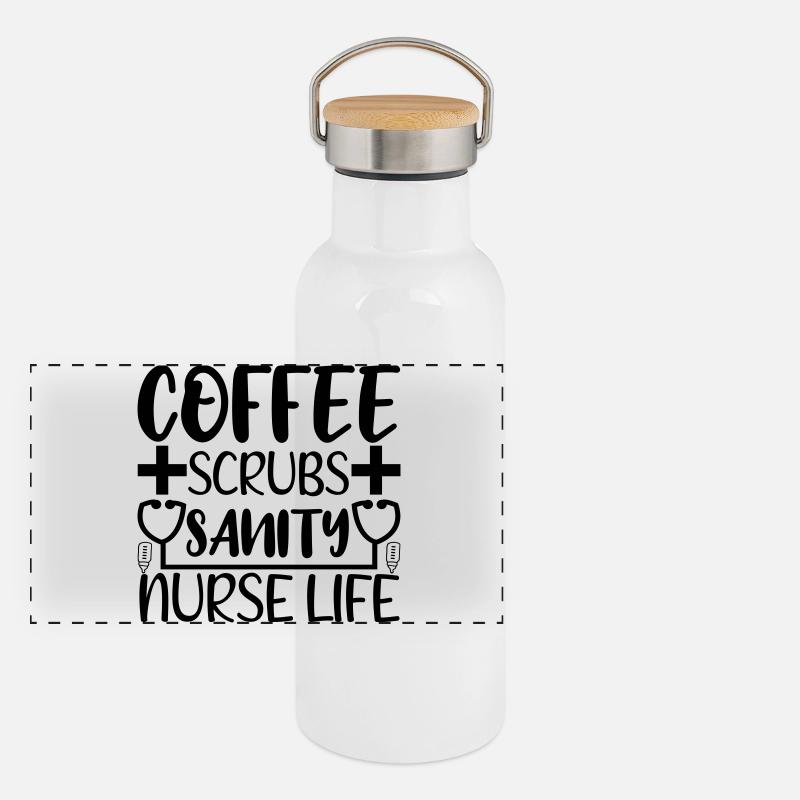 coffee scrubs sanity Panorama Thermosflasche mit Bambusdeckel
