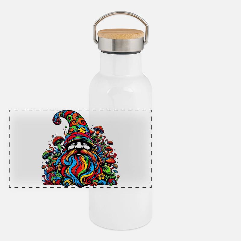 Gnom Panorama Thermosflasche mit Bambusdeckel