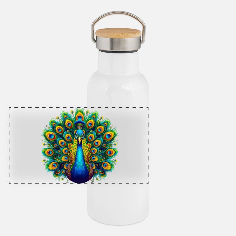Paon Gourde isotherme avec bouchon en bambou