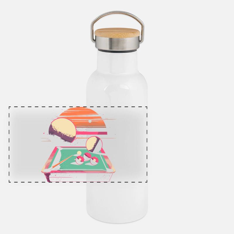 Billiards 90s Panoramic Thermal Bottle with Bamboo Lid
