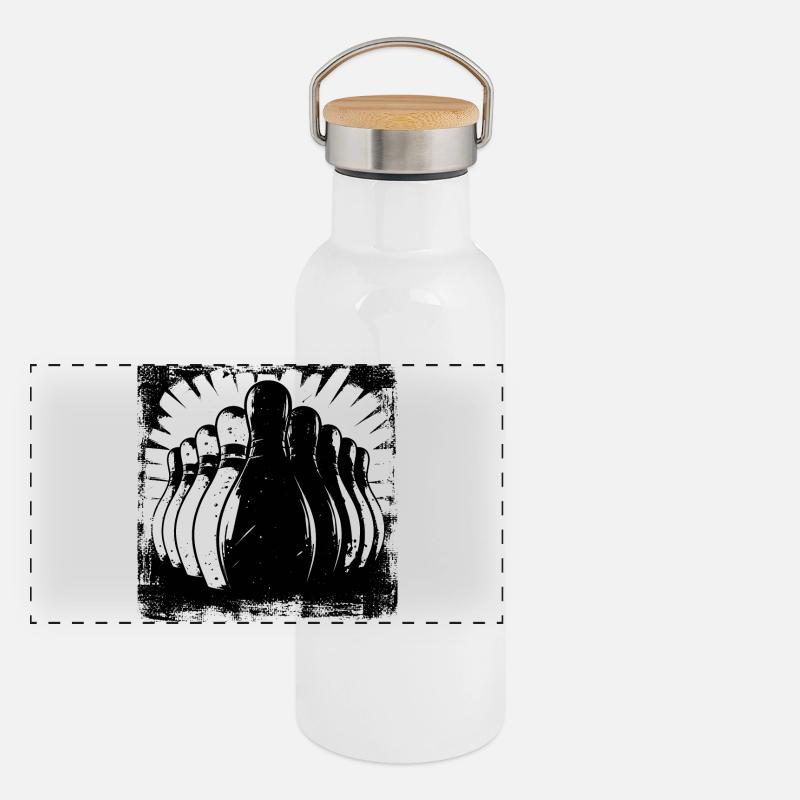 Centre de bowling Gourde isotherme avec bouchon en bambou