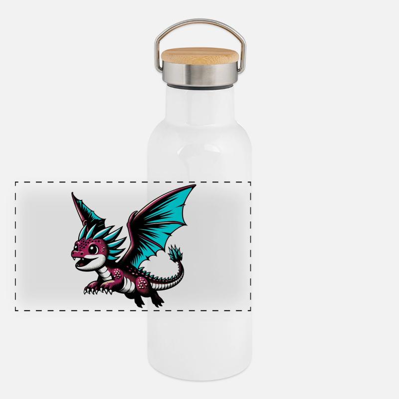 Dragon Gourde isotherme avec bouchon en bambou