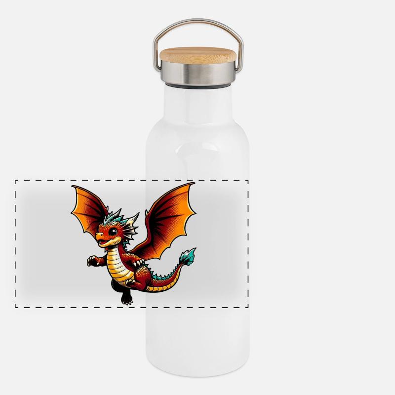 Dragon Gourde isotherme avec bouchon en bambou